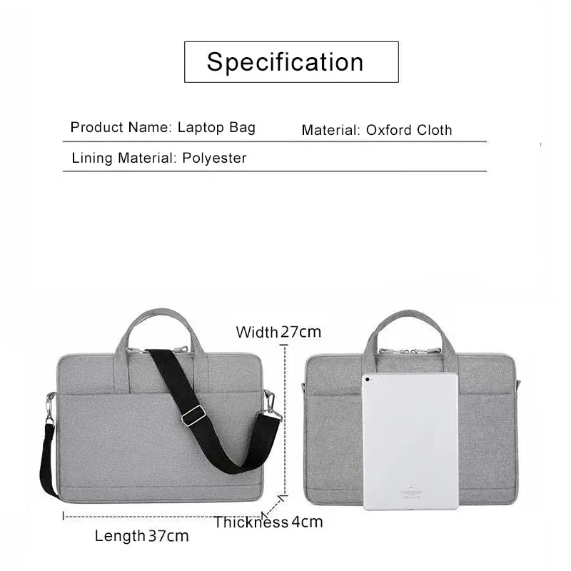 028 Series Simple Style Laptop Case Large Laptop Sleeve Durable Computer Carrying Case for 15-15.6 inch Laptop