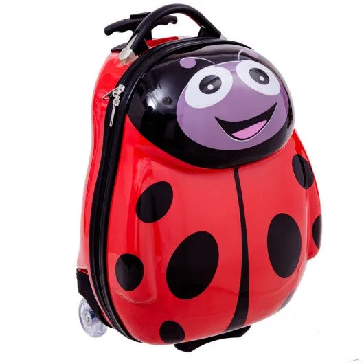 2 pcs Beetle Shaped Kids School Luggage Suitcase & Backpack