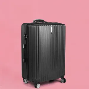 28" Luggage Suitcase Code Lock Hard Shell Travel Carry Bag Trolley - Black