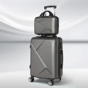 2pc Lightweight 360° Spinner Luggage Set w/TSA Lock - Wanderlite