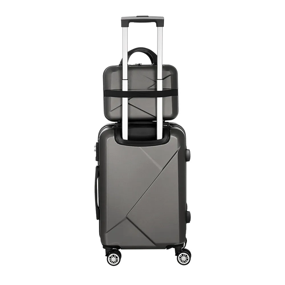 2pc Lightweight 360° Spinner Luggage Set w/TSA Lock - Wanderlite