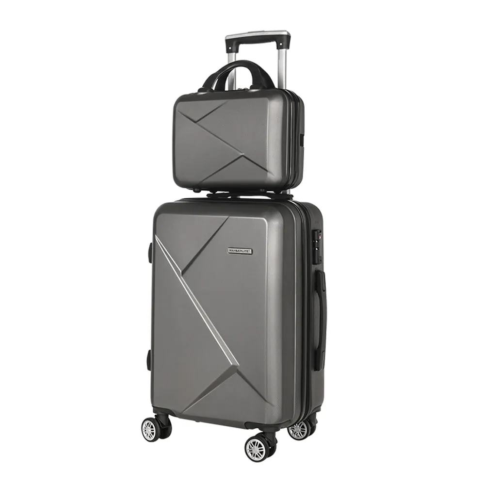 2pc Lightweight 360° Spinner Luggage Set w/TSA Lock - Wanderlite