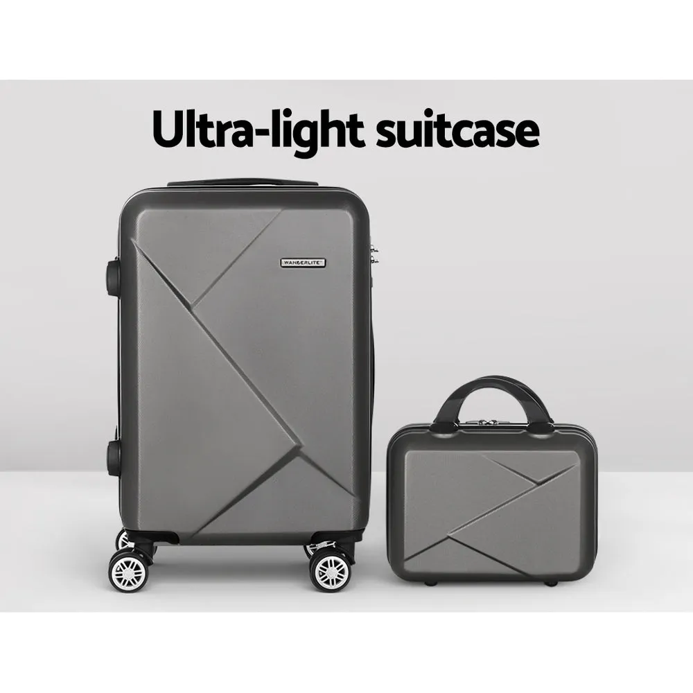 2pc Lightweight 360° Spinner Luggage Set w/TSA Lock - Wanderlite