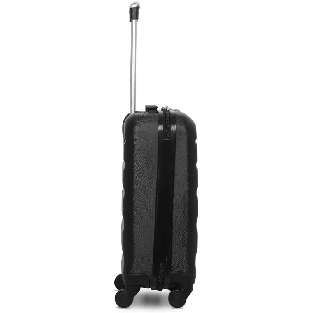 Aerolite Hard Shell Suitcase Luggage Group Travel Bundle - 2 x 21 Cabin Hand Luggage   1 x Large 29" Hold Luggage Suitcase (3 Piece Luggage Set) - Black