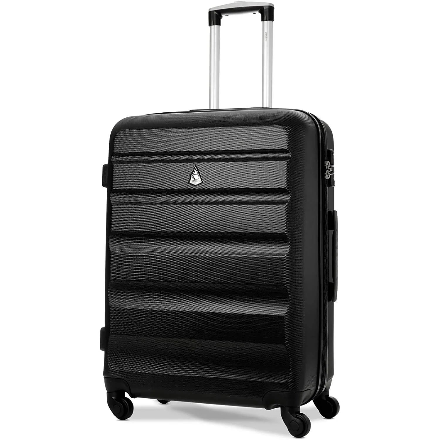 Aerolite Hard Shell Suitcase Luggage Group Travel Bundle - 2 x 21 Cabin Hand Luggage   1 x Large 29" Hold Luggage Suitcase (3 Piece Luggage Set) - Black