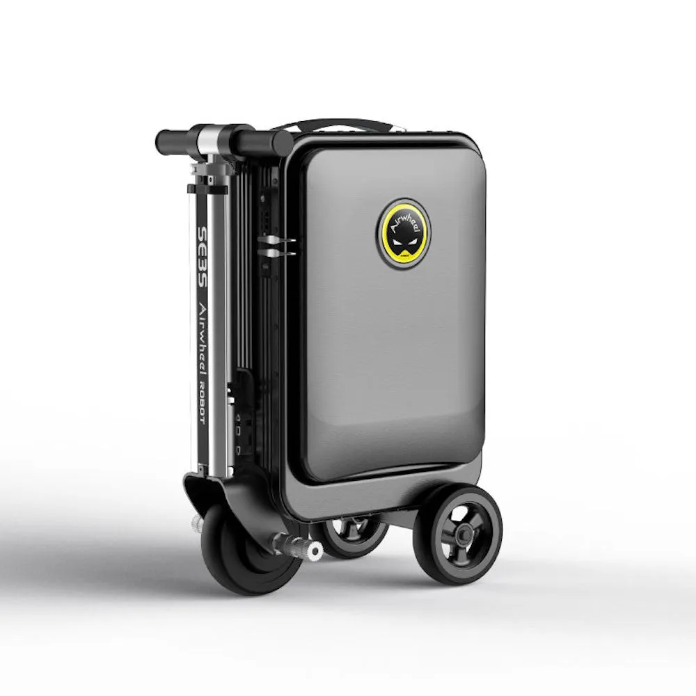 Airwheel SE3S - Electric Luggage Scooter - Black | Smart-Riding Automatic-Extendable Suitcase with Removable Battery