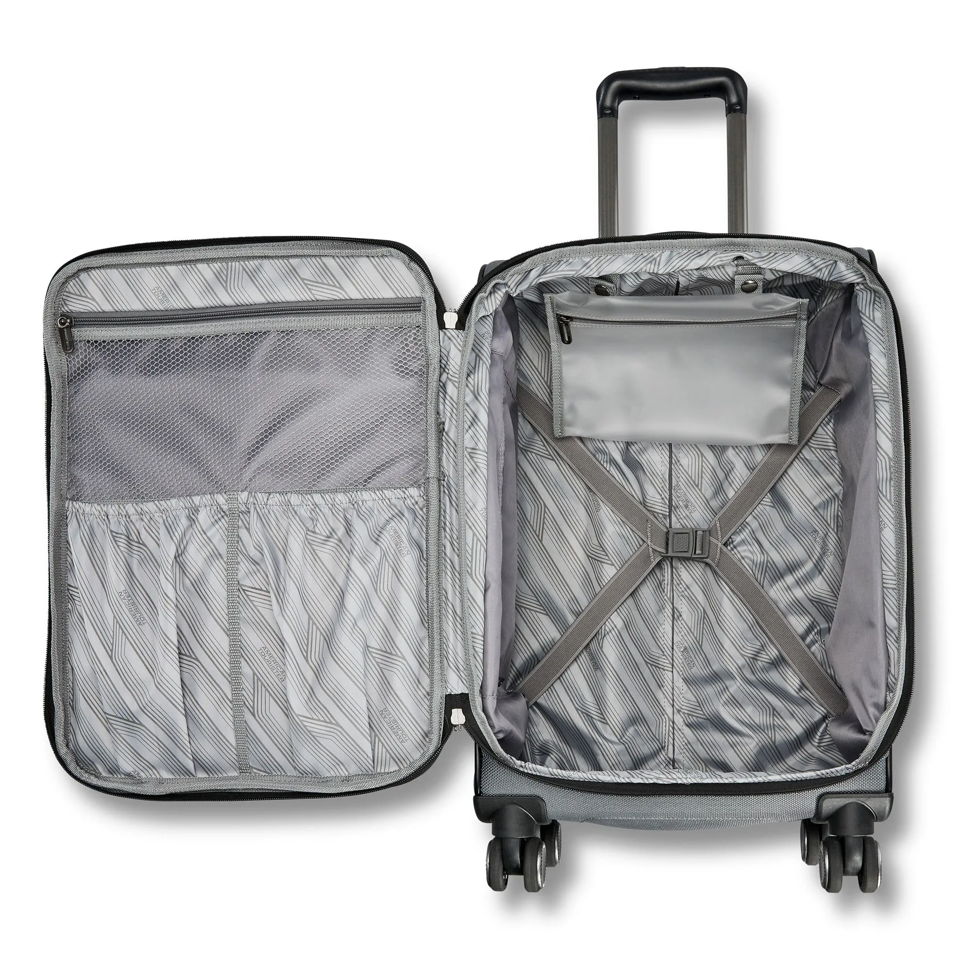 American Dash XLT 2 Piece Carry On and Large Spinner Luggage, Graphite(Open Box)