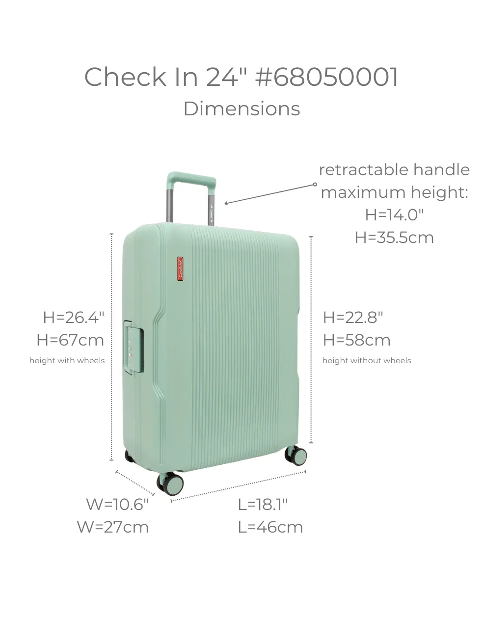 Atlas Check-in Hardside Luggage (24")