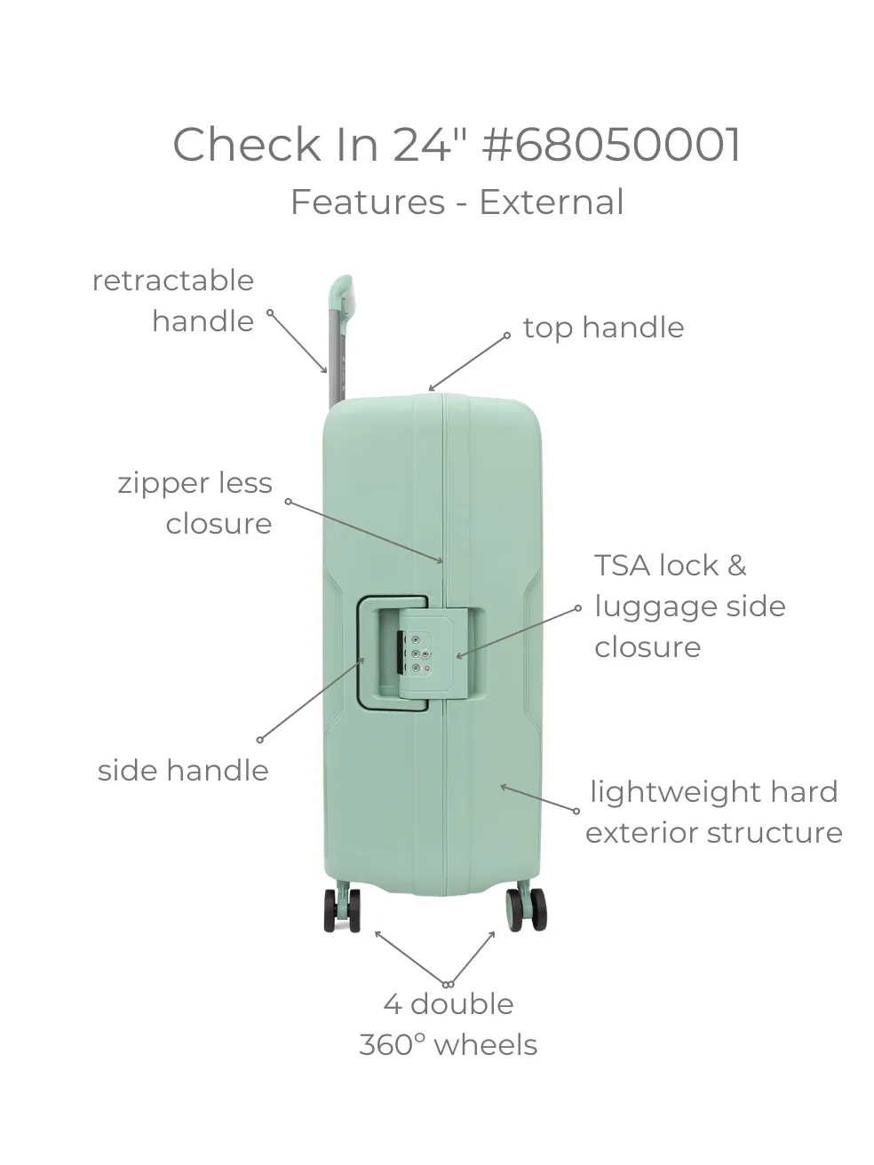 Atlas Check-in Hardside Luggage (24")