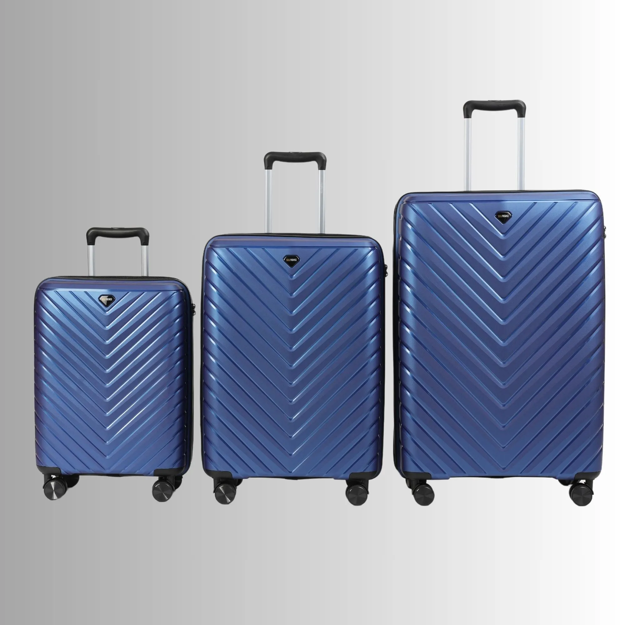 Blue Hardcase Roller Luggage Set (28', 24' and 20')