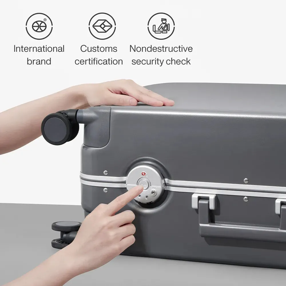 Durable Aluminum Frame Metal Corner Business Travel Suitcase