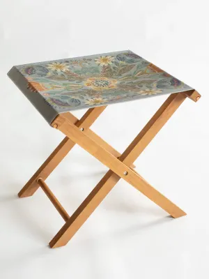 Folding Stool / Luggage Rack - Mandala Folk Garden