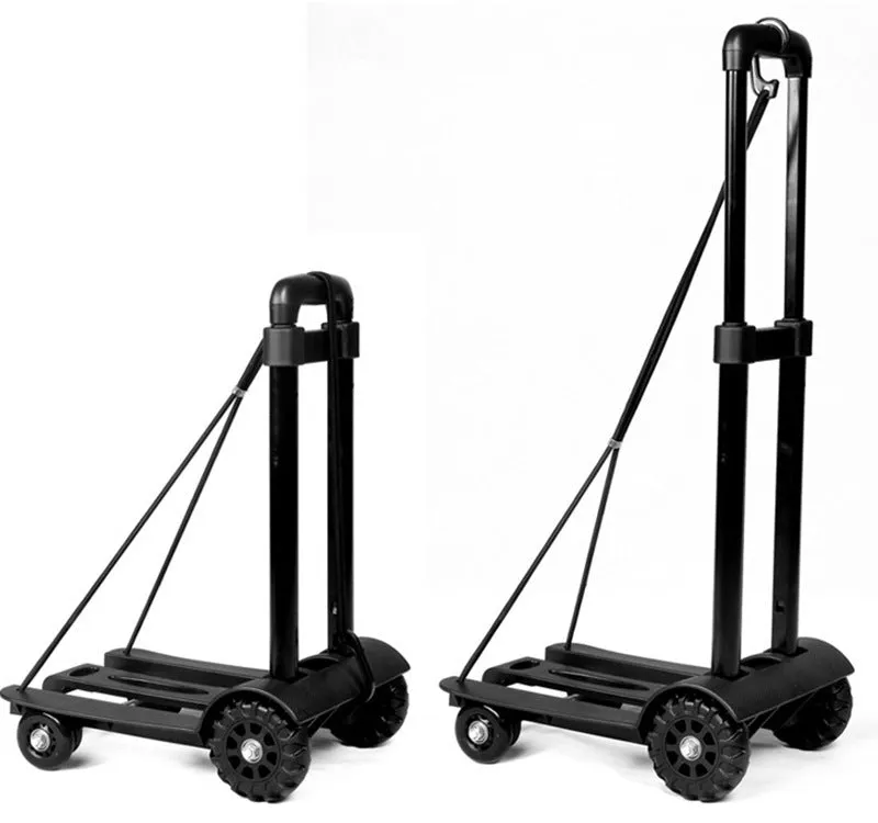 Four-Wheel Foldable Luggage Cart Portable Shopping Trolley Trolley Trolley