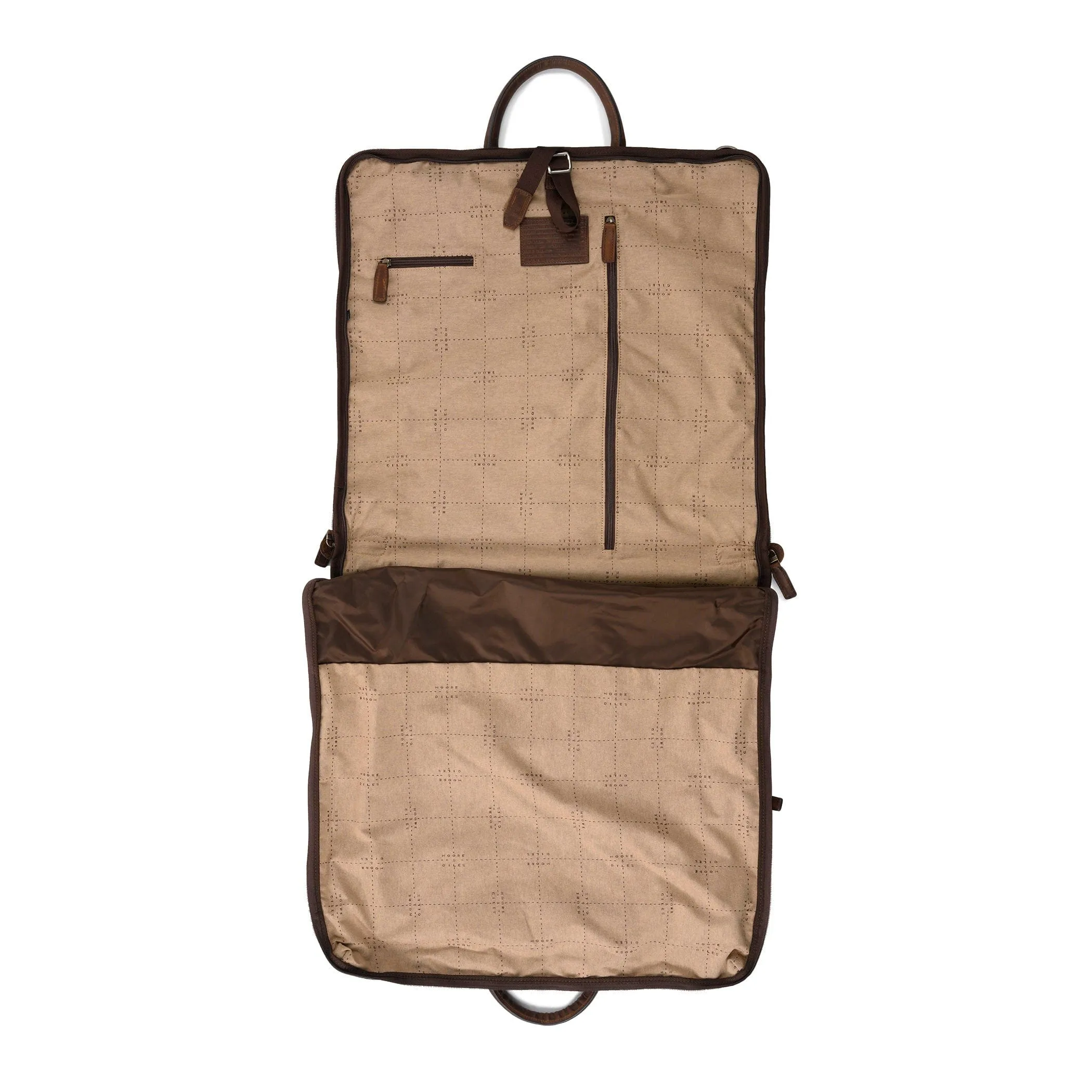 Gravely Garment Bag-  Ventile Olive & Titan Milled Brown