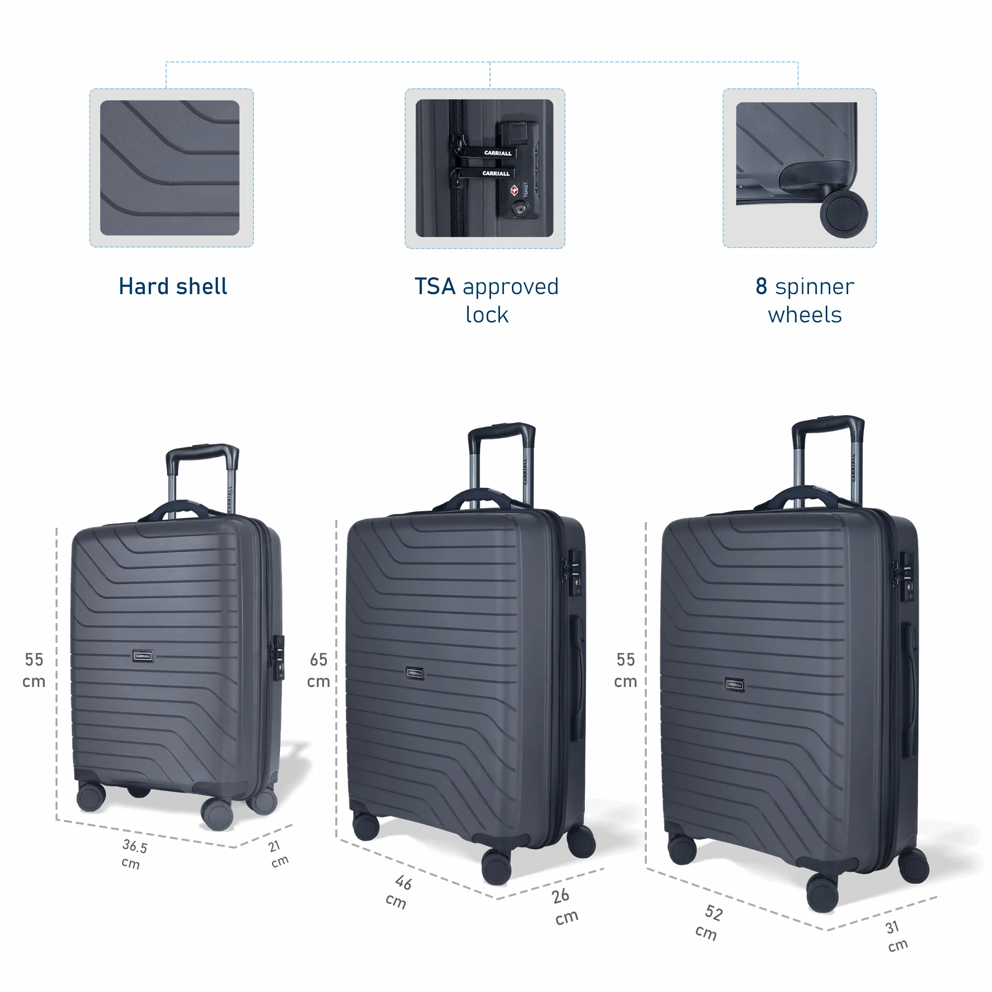 Groove Smart Luggage set of 3