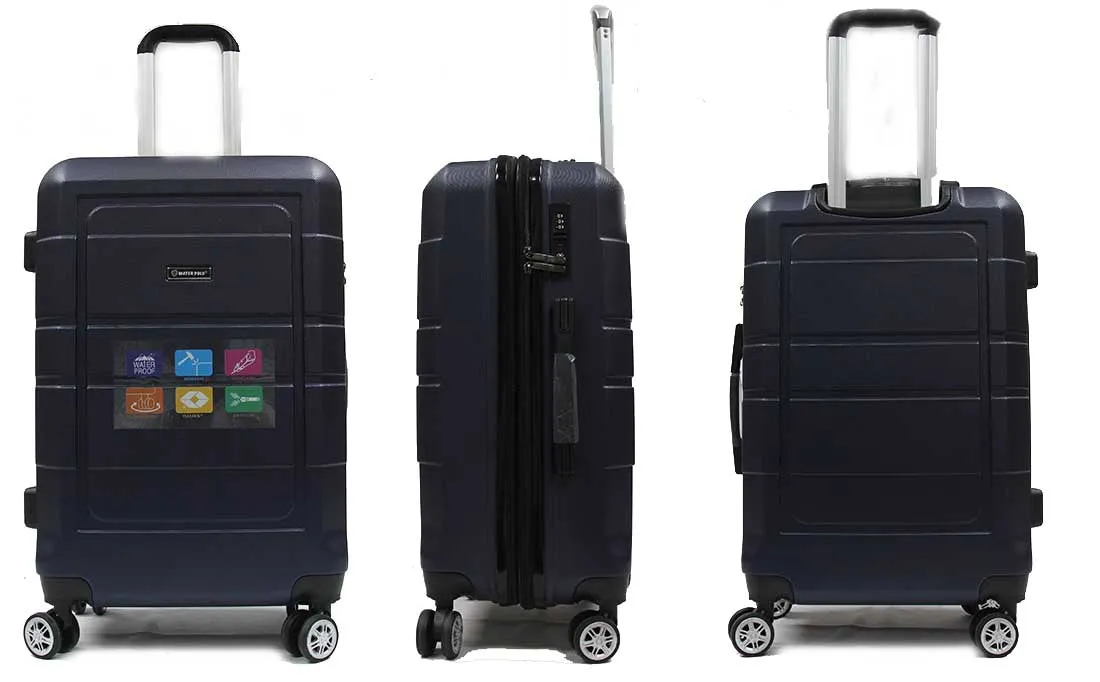 Groovy ABS Expandable Luggage with 8 Spinner Wheels and TSA Number Lock