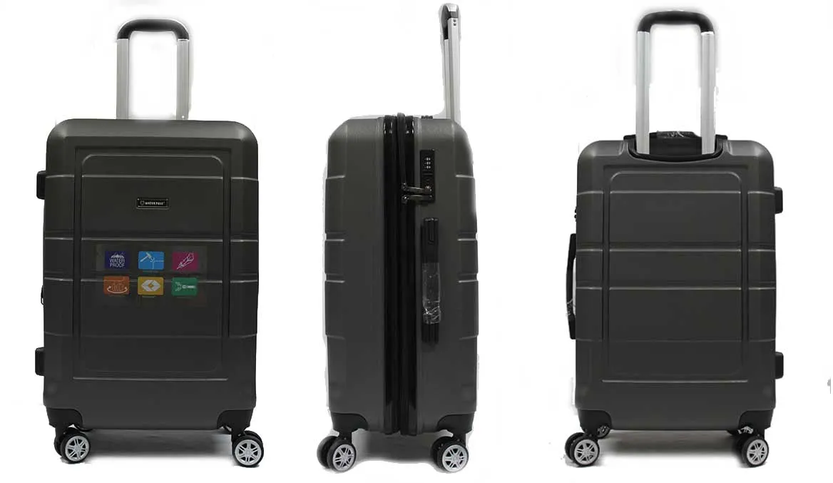 Groovy ABS Expandable Luggage with 8 Spinner Wheels and TSA Number Lock