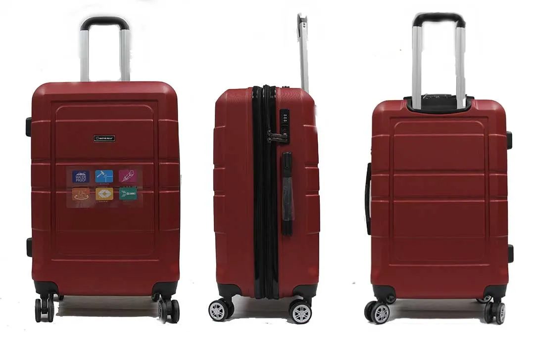 Groovy ABS Expandable Luggage with 8 Spinner Wheels and TSA Number Lock