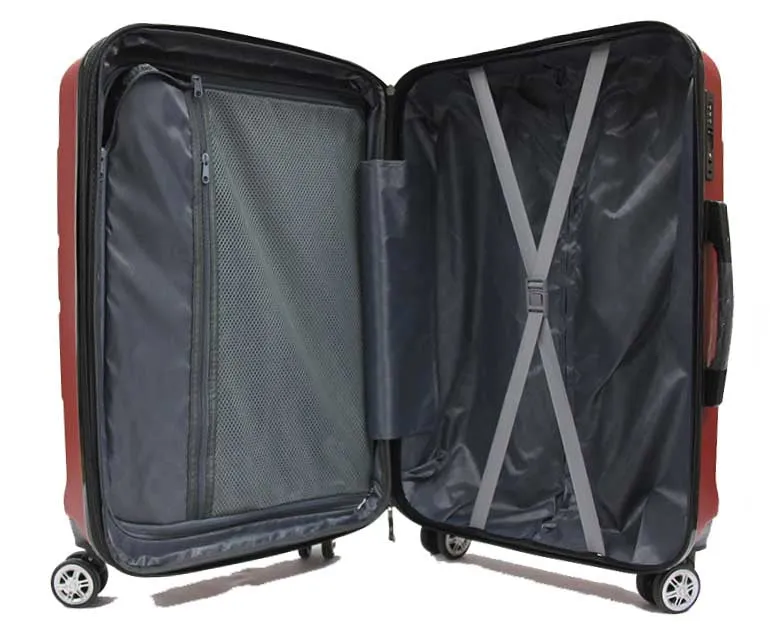 Groovy ABS Expandable Luggage with 8 Spinner Wheels and TSA Number Lock