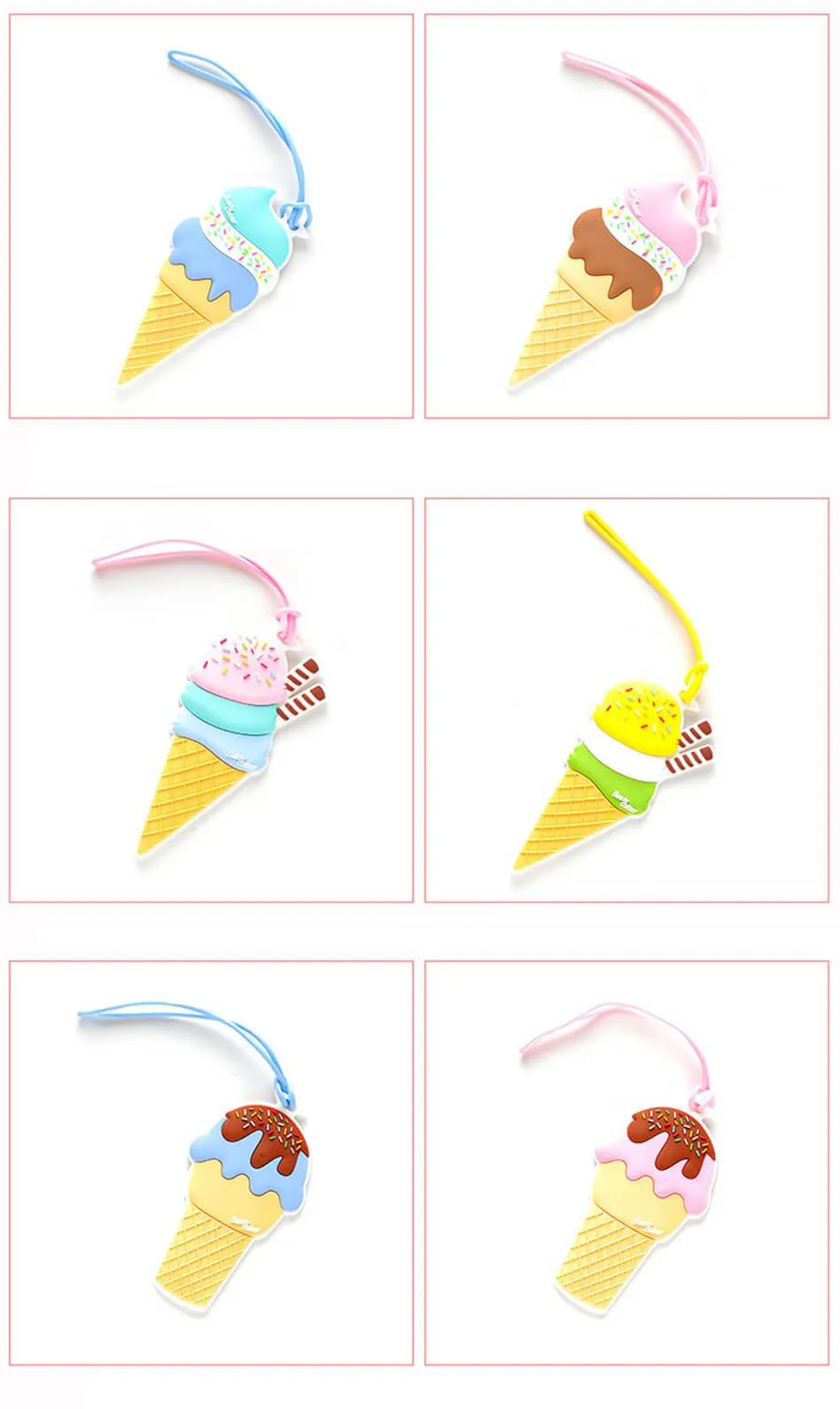 Ice Cream Luggage Tag