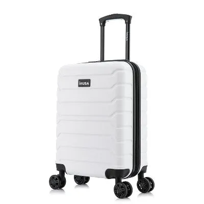 InUSA Trend Lightweight Hardside Carry On Spinner Suitcase - White