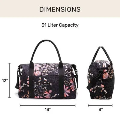 Jadyn 31L Lola Duffel Bag - Black Floral