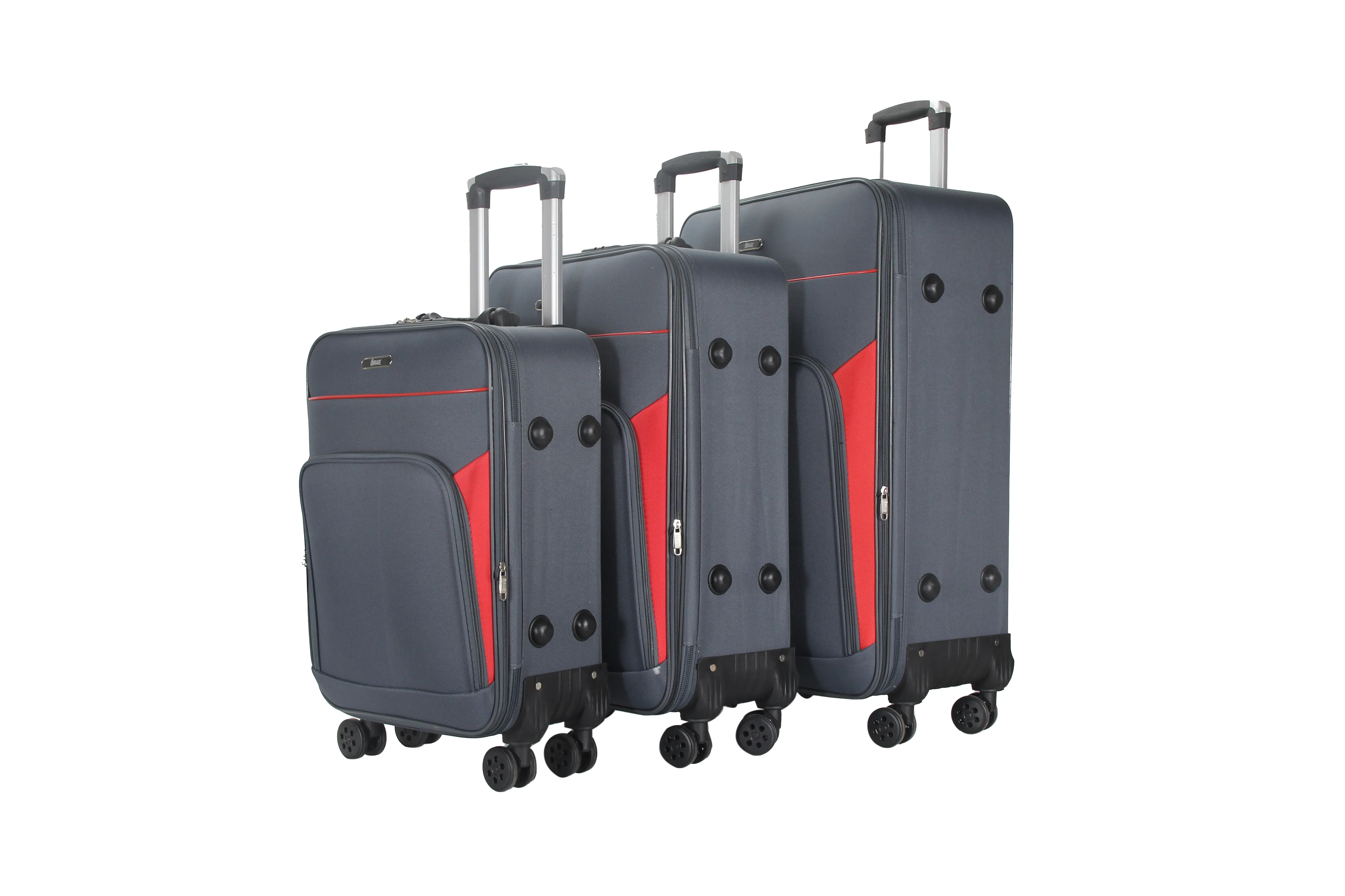 Jane Soft Shell Lightweight Expandable 360 Dual Spinning Wheels Combo Lock 28", 24", 20" 3 Piece Luggage Set