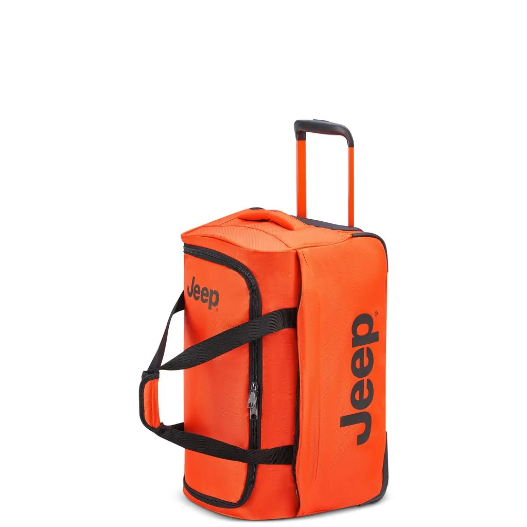 Jeep 55 cm Duel Wheel Lightweight Duffle Bag - Orange