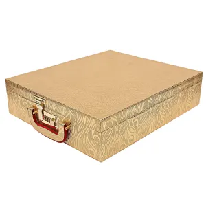 Kuber Industries Five Rod Bangle Box Foe Women|Storage Box For Bangles|Watch Organizer (Gold)