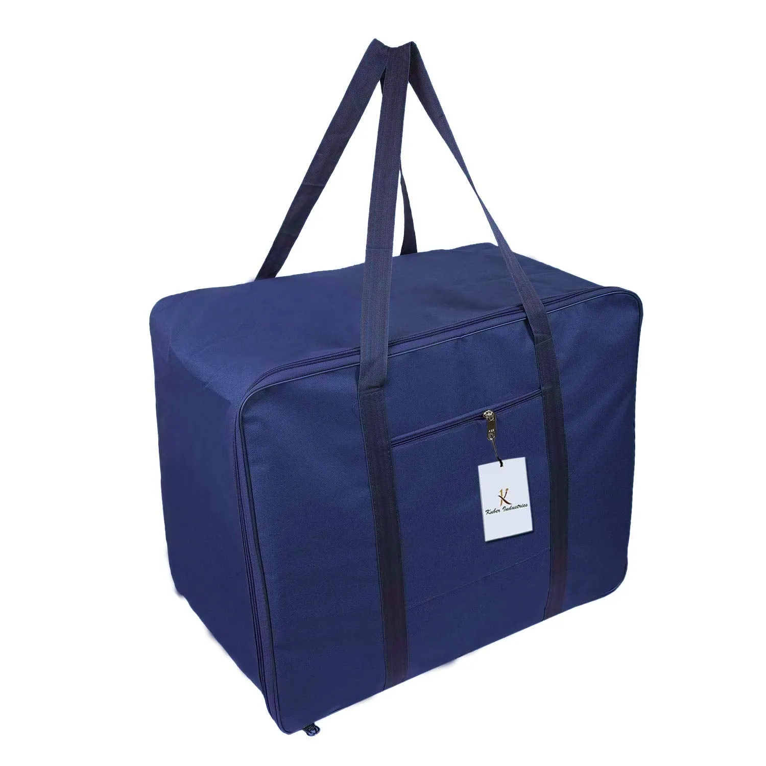 Kuber Industries Jumbo Attachi Travel Duffle|Underbed Storage Bag|Clothes Storage Bag|Blanket Cover|Blue