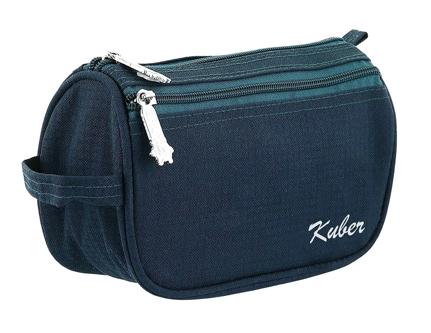 Kuber Industries Men's Toiletry Bag Canvas Travel Toiletry Bag Dopp Kit for Men Shaving Bag for Travel Accessories (Navy Blue)-KUBMART11927