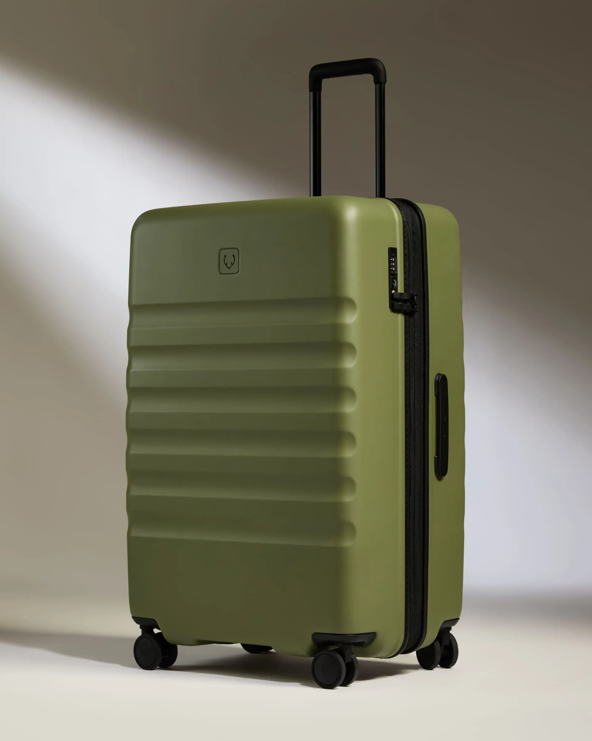 Large Cabin Suitcase Set in Fern Green - Icon Stripe