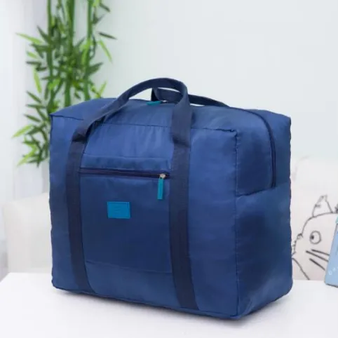 Large Capacity Foldable Travel Bag Nylon Waterproof Gym Duffel Bag Folding Traveling Clothes Storage Organizer