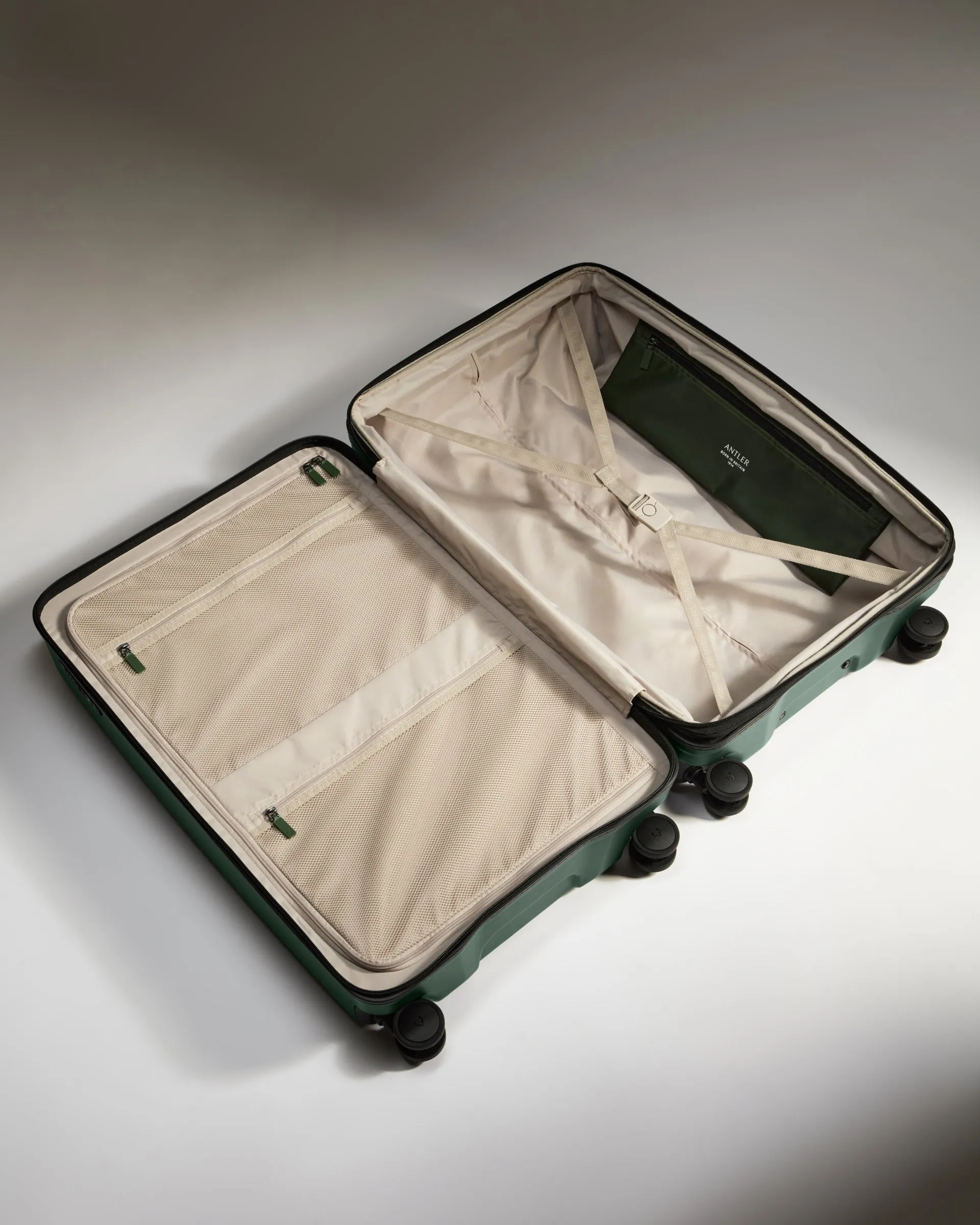 Large Suitcase in Antler Green - Icon Stripe