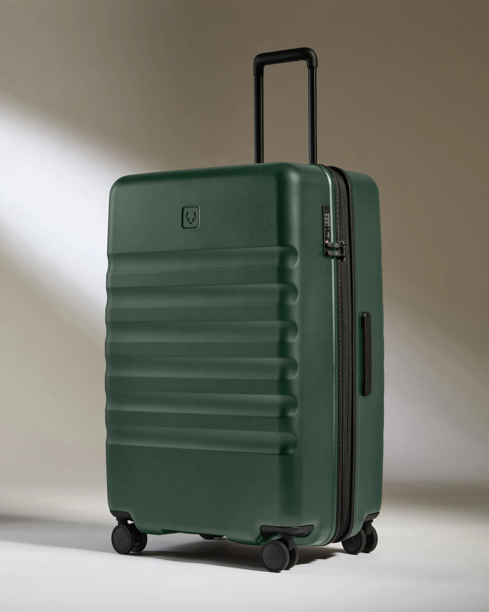 Large Suitcase in Antler Green - Icon Stripe