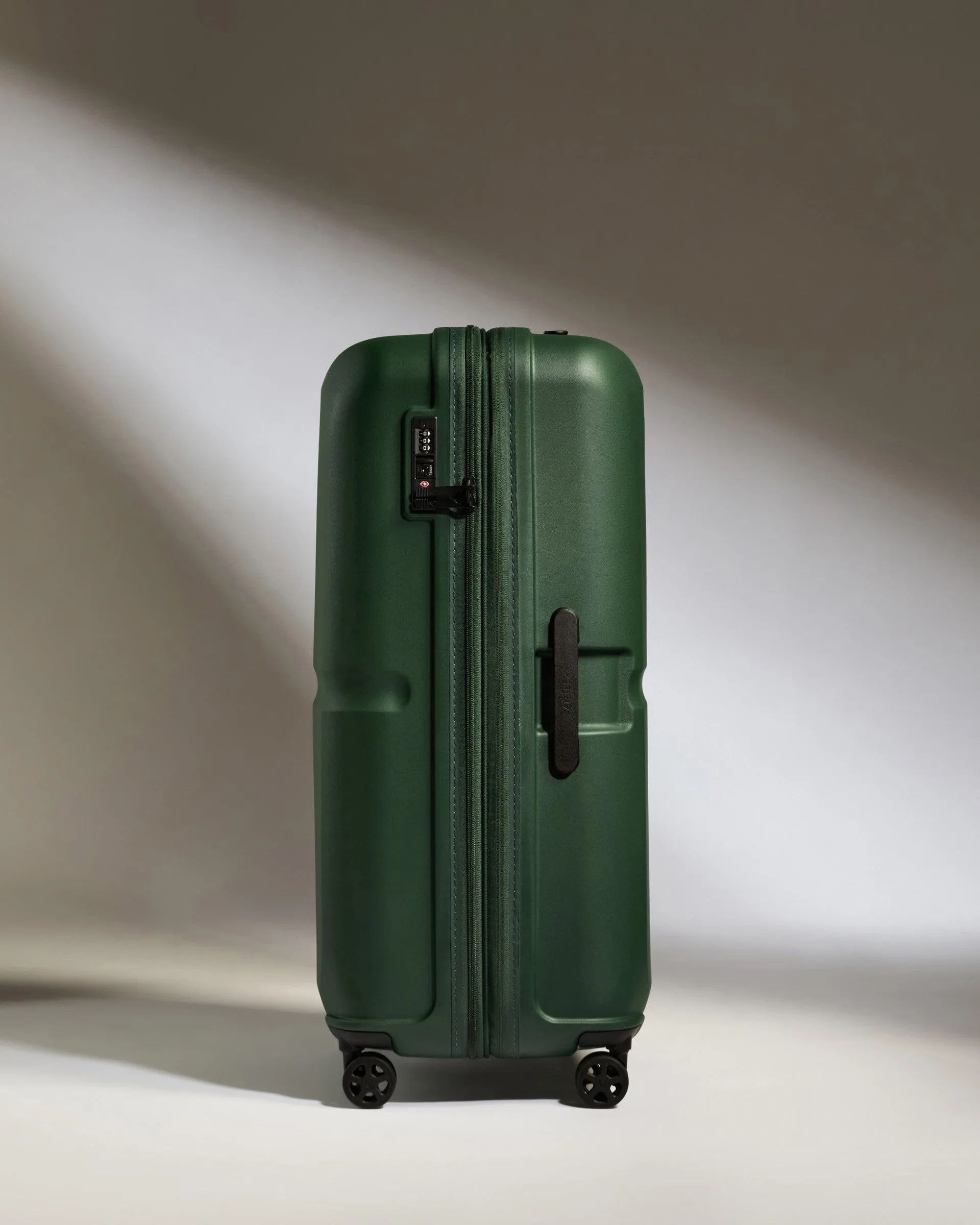 Large Suitcase in Antler Green - Single Stripe