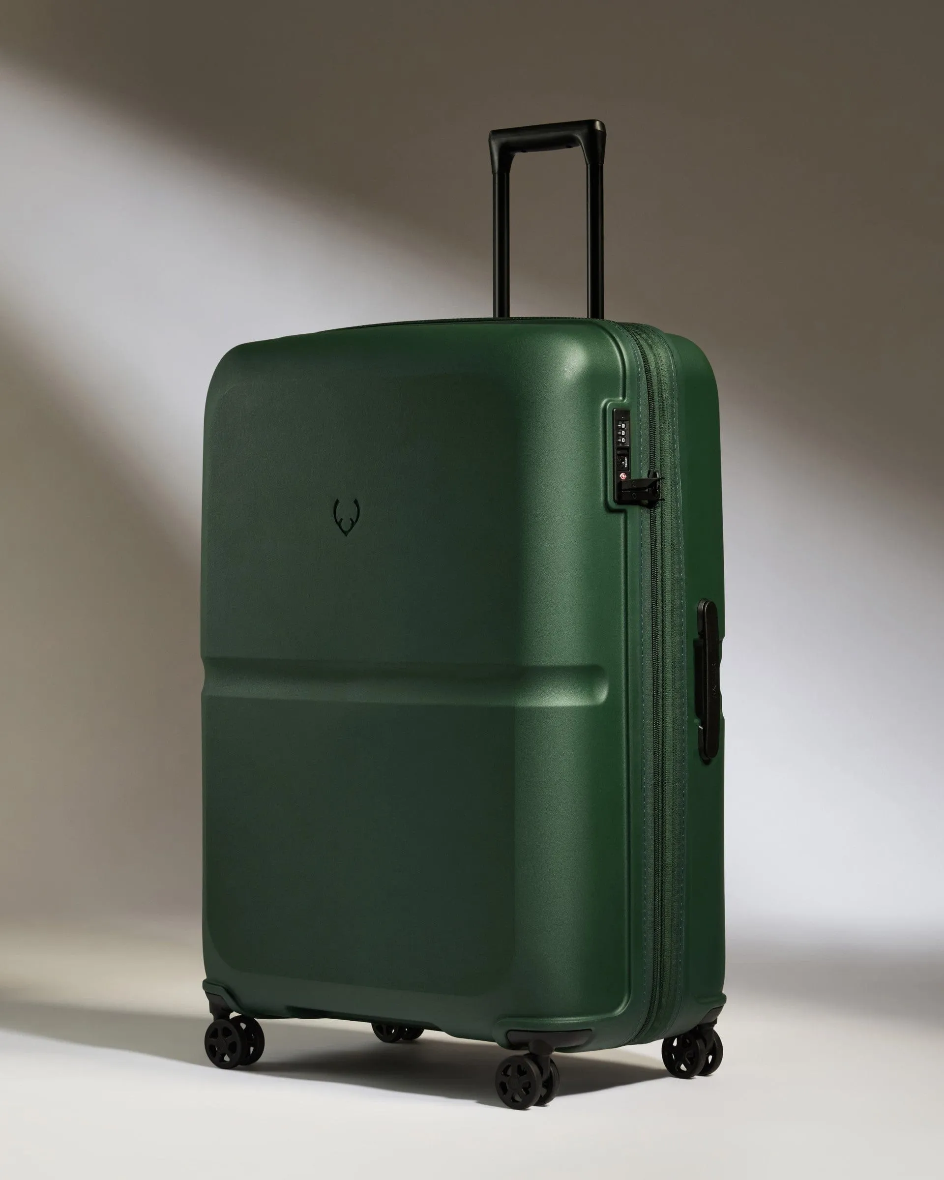 Large Suitcase in Antler Green - Single Stripe