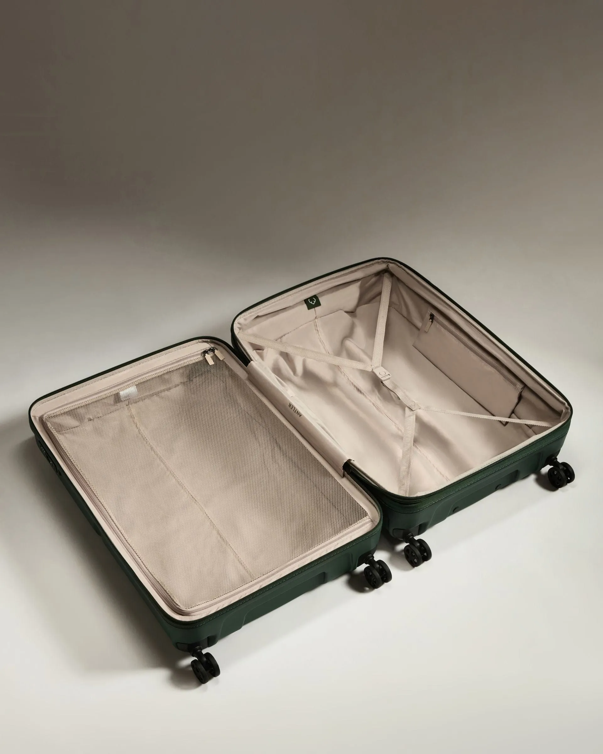 Large Suitcase in Antler Green - Single Stripe