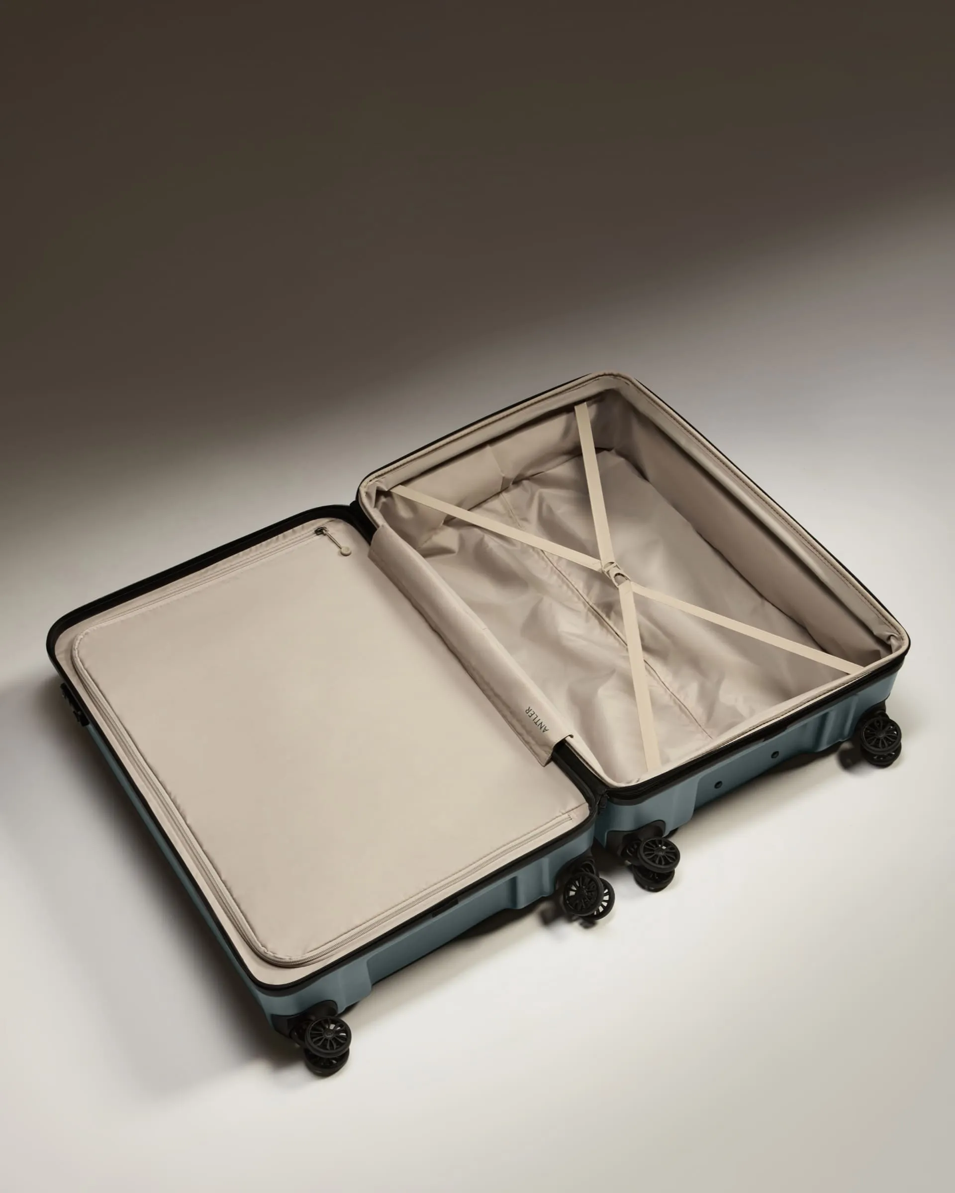 Large Suitcase in Granite Grey - Logo