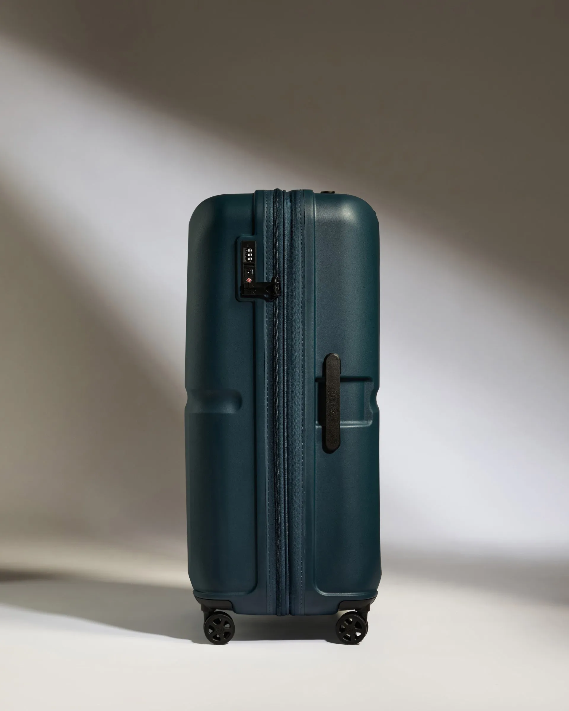 Large Suitcase in Indigo Blue - Single Stripe