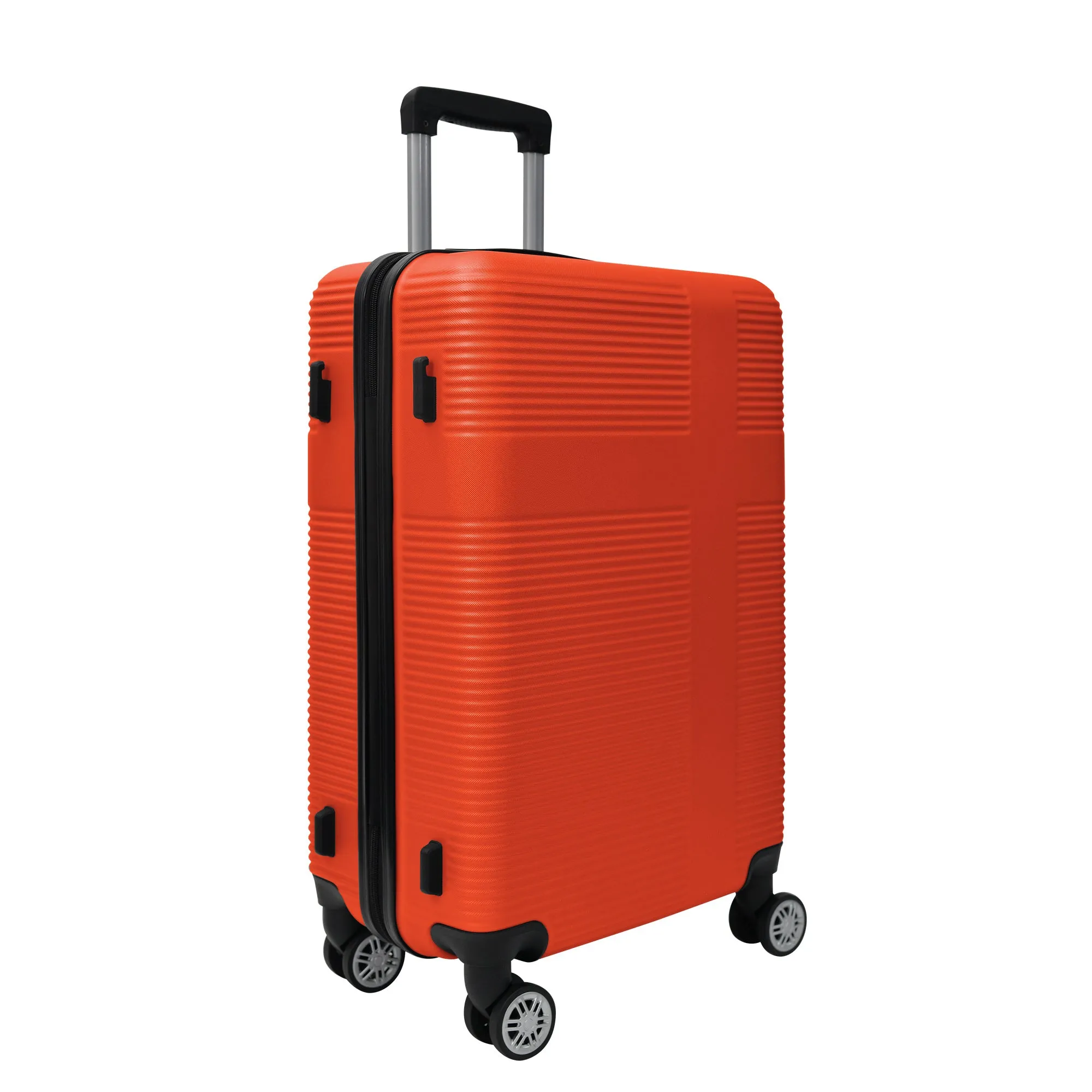 Luggage 4 Piece Set with Spinner Wheels, Hardshell Lightweight Suitcase with TSA Lock,Checked Luggage,Orange(12/20/24/28in)