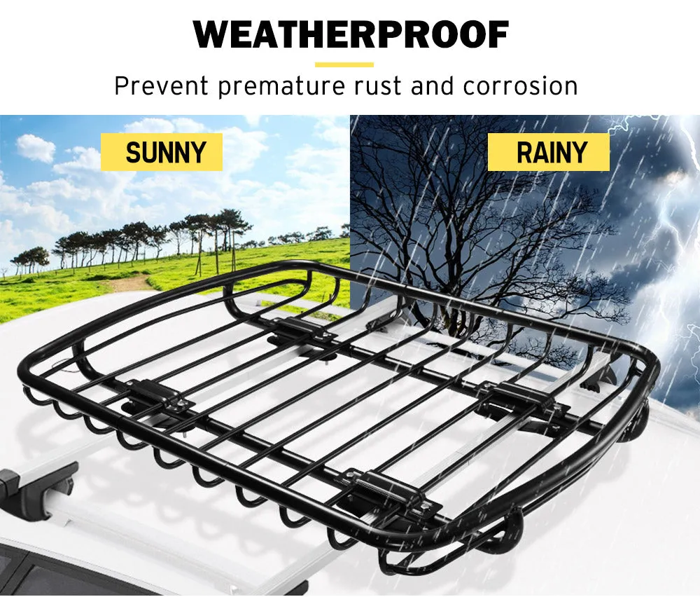 Mobi Universal Steel Roof Rack Basket Car Luggage Carrier Steel Vehicle Cargo