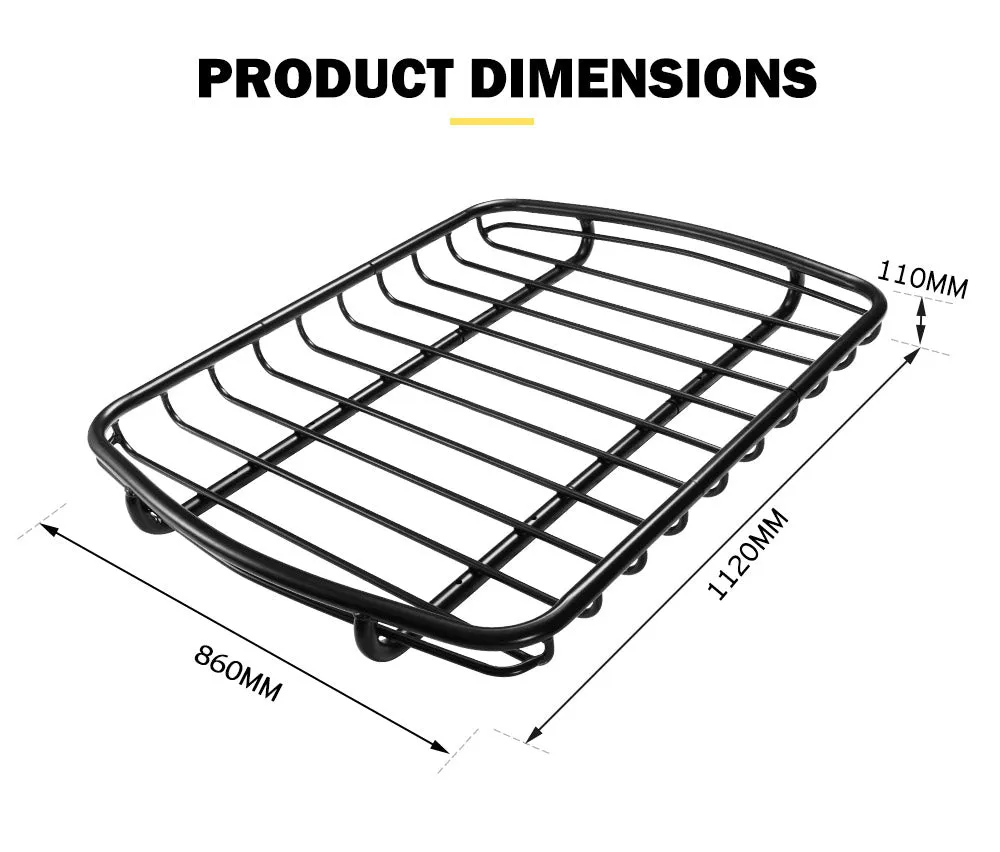 Mobi Universal Steel Roof Rack Basket Car Luggage Carrier Steel Vehicle Cargo