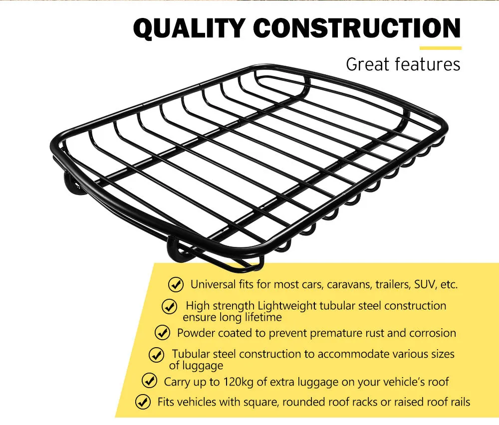 Mobi Universal Steel Roof Rack Basket Car Luggage Carrier Steel Vehicle Cargo