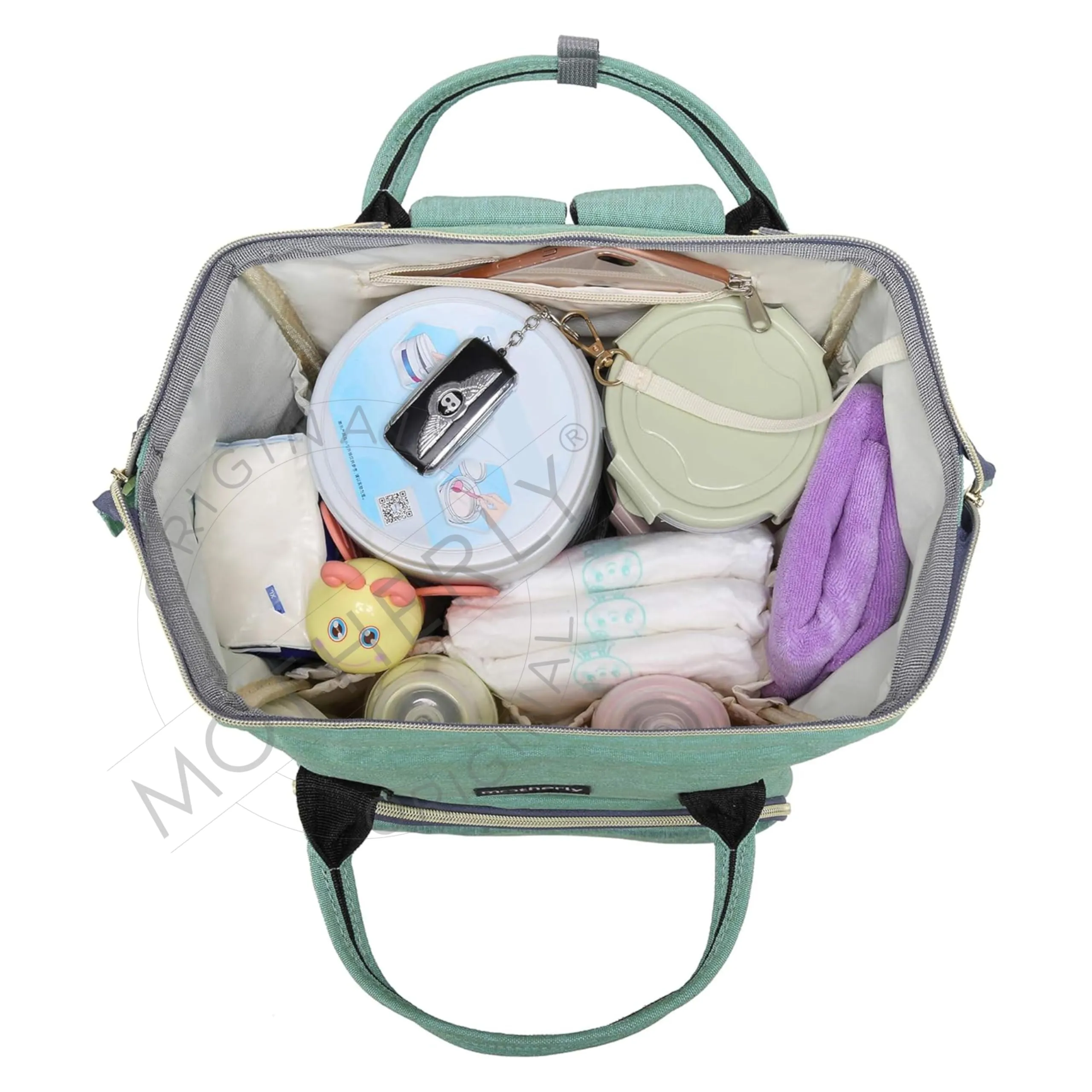 Motherly Stylish Babies Diaper Bags for Mothers - Economical Version (Light Green)