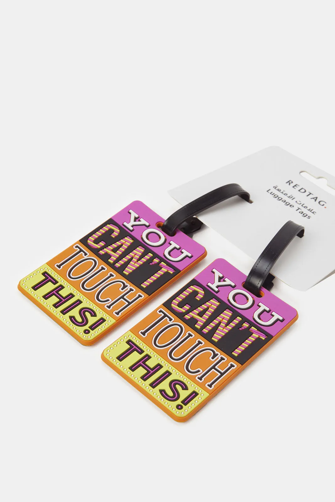 Multicolour You Can't Touch This Luggage Tags (Pack of 2)