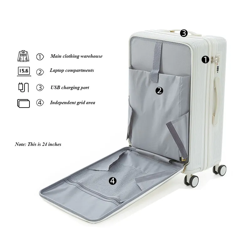 Multifunctional Password Protected Charge Easy Luggage