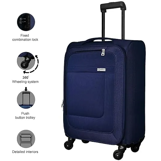 OPTIMA Prion Softside Expandable Roller Luggage (28 inch Colour -Blue)