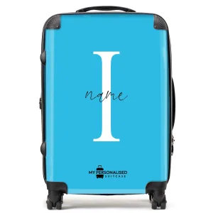 Personalised Baby Blue Suitcase