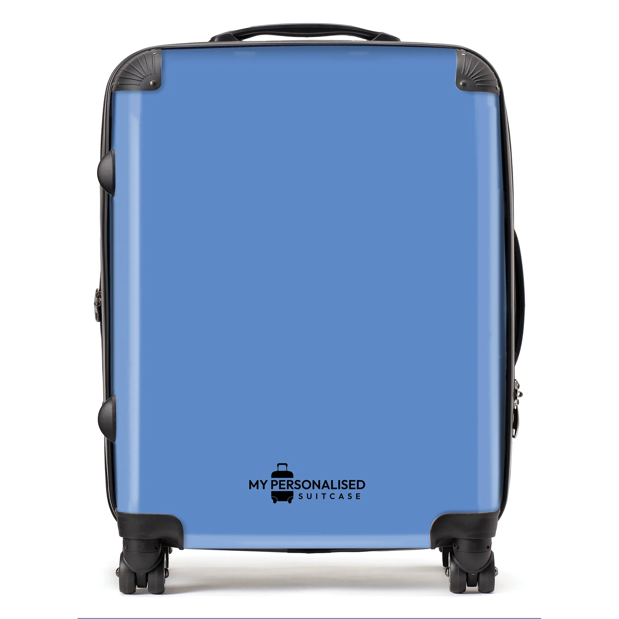 Personalised Nude Blue Suitcase